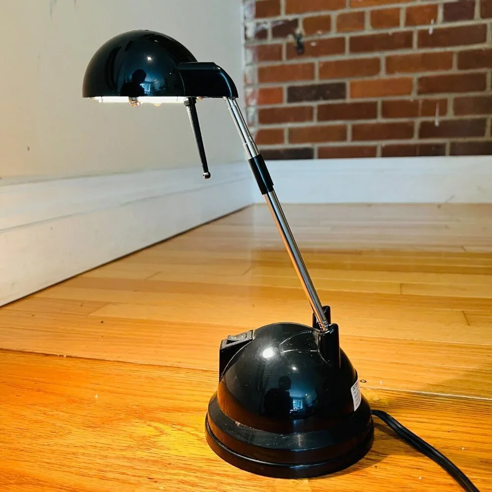 Vintage IKEA Espressivo Black Desk/Table Lamp Adjustable - Works